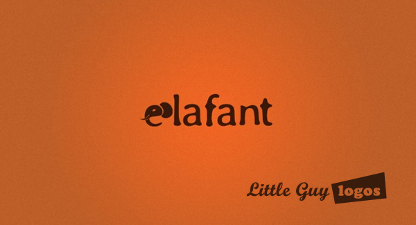 elefant custom logo design with texture and color