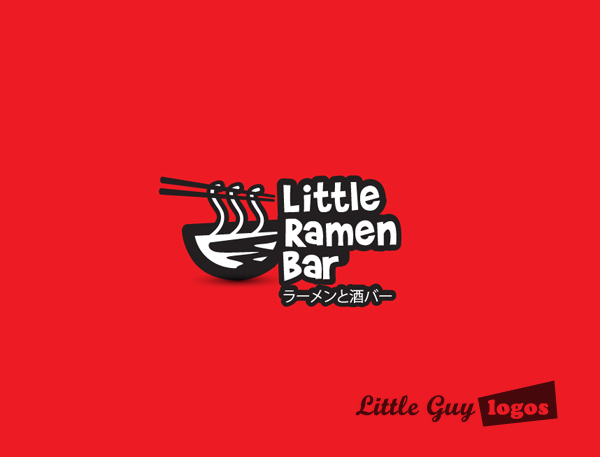 Little Ramen bar custom logo design 13