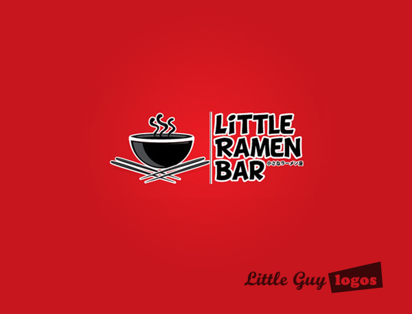 Little Ramen bar custom logo design 15