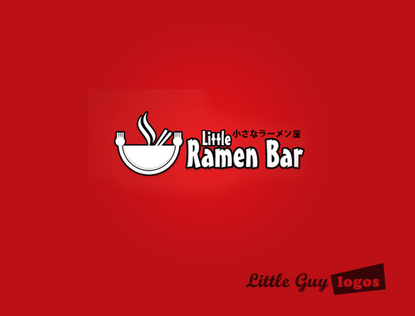 Little Ramen bar custom logo design 16