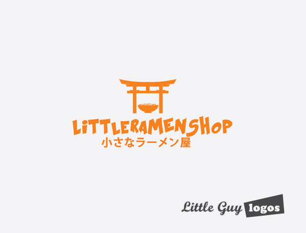 Little Ramen shop custom logo design 4
