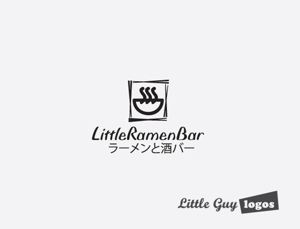 Little Ramen bar custom logo design 8