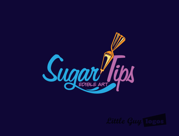 sugar tips custom logo design 3